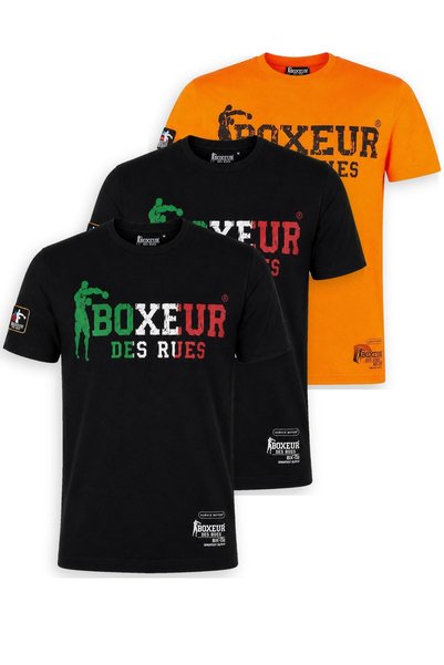 Boxeur Des Rues Pachet de 3 tricouri bărbătești Boxeur des Rues: 2 x Negru cu...