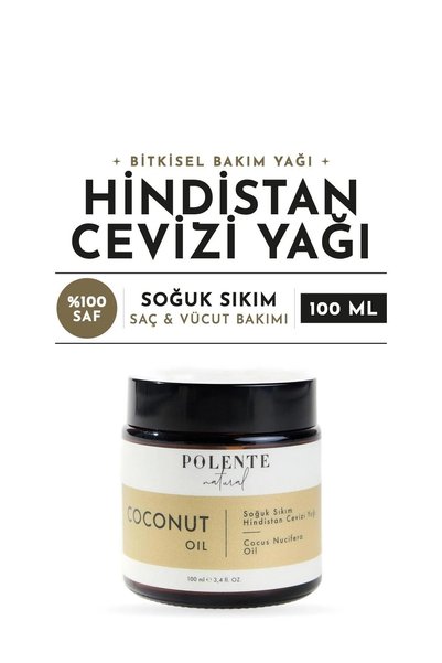 Polente Natural Hindistan Cevizi Yağı - Soğuk Sıkım (100 ML)