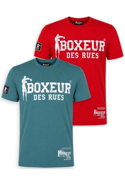 Boxeur Des Rues Tricou bărbătesc, pachet de 2, croială slim-fit: Albastru oce...