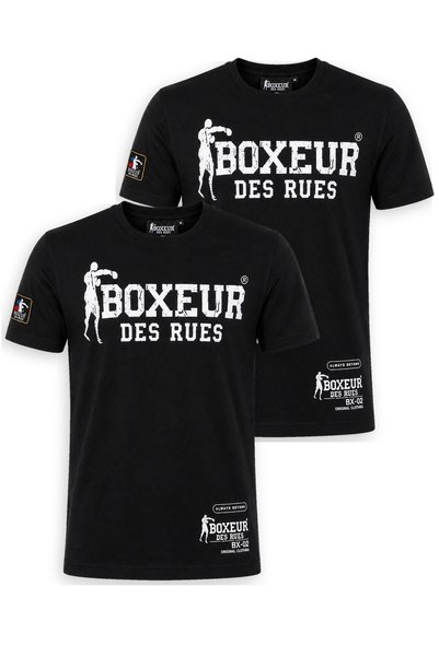 Boxeur Des Rues Tricouri bărbătești, pachet de 2, croială slim-fit: 2 x Negru...