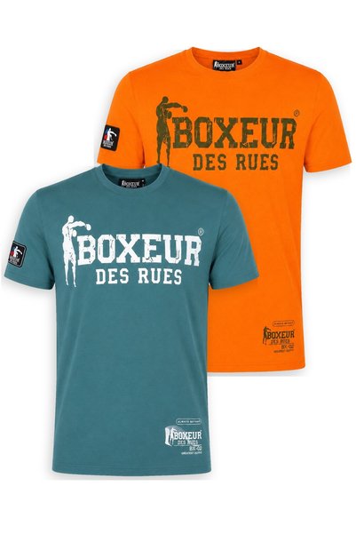 Boxeur Des Rues Tricou bărbătesc, pachet de 2, Boxeur des Rues: Albastru Ocea...