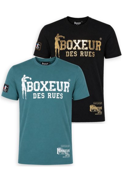 Boxeur Des Rues Tricou bărbătesc, pachet de 2, Boxeur des Rues: Albastru Ocea...