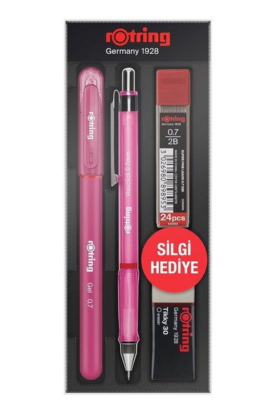 Rotring Visuclick Gel School Set 0.7 Mm, Mechanical Pencil, Tip and Eraser Se...