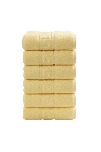 Anılsan 6-Piece Hand and Face Towel Set (50X90 cm) - 100% Cotton, High Absorb...