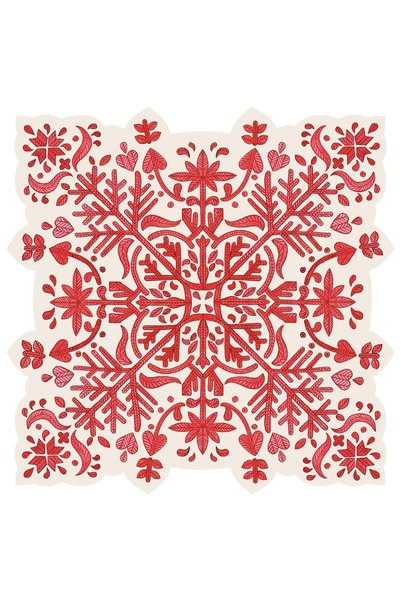 Hester & Cook Die Cut Fair Isle Snowflake Placemat 12 Sheets