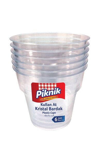 Piknik Disposable Crystal Cups 6-Piece Transparent 1482