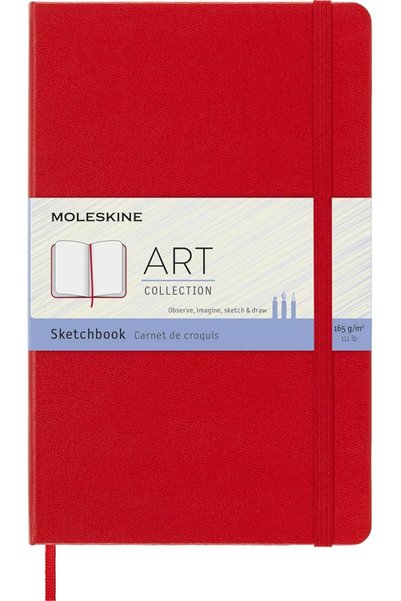 Moleskine Sketchbook red 13x21cm, 165gr, 104 sheets