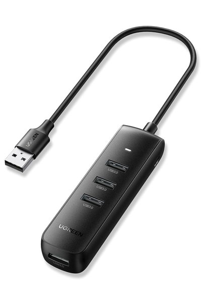 Ugreen USB Hub USB Splitter 3.0 Ultra İnce 4 Bağlantı Noktalı USB Adaptörü.