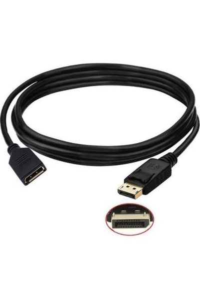 vuralsin38 2 metre displayport uzatma kablosu 2 metre dişi erkek displayport uzatma kablosu