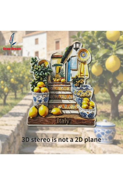 Choice Lemon House 1Pc Italian Amalfi Coast Creative 3D Refrigerator Magnet W...