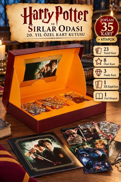 TOYFEST بانيني هاري بوتر غرفة الأسرار 20. صندوق بطاقات خاص للعام يحتوي على 35...