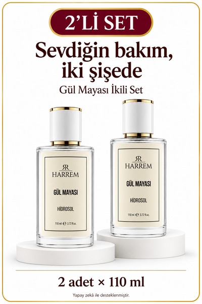 Harrem Gül Mayası Suyu Aydınlatıcı Ve Gözenek Sıkılaştırıcı Tonik 110 Ml 2'li Set