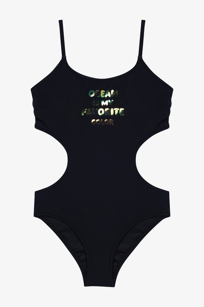 Penti Siyah Genç Kız Hologram Monokini
