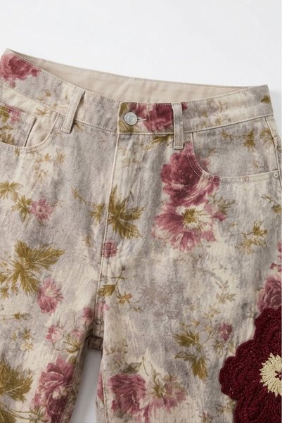 Cream&Rouge NAKIŞLI PANTOLON