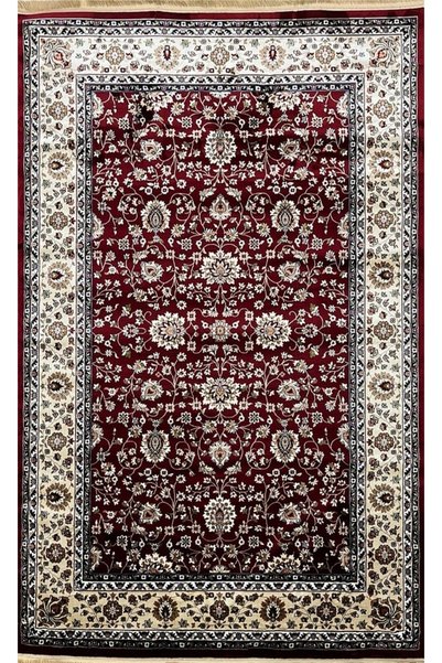 ASARYÜN Halı Ipek H5500 Bordo İpeksi İran Halısı Geleneksel Renkli Göbekli Kl...