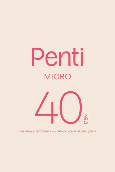 Penti Micro 40 (Mus) Düz 40 Denye Külotlu Çorap