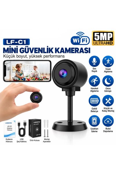 Mmctech Wifi Mini Güvenlik Kamera Uzaktan izleme - Ses - Hafıza Kart Kayıt Şa...