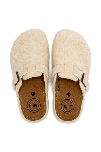 Twigy Tuana Kadın, Garson Boy Ev Terliği Krem 36/40