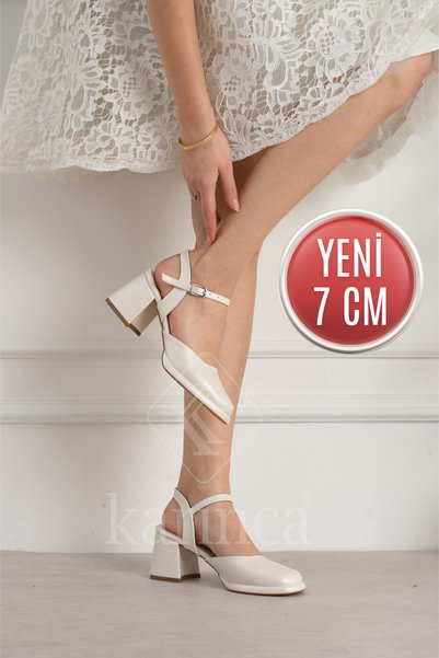 Karınca Bridal Shoes - 7 cm Closed Front, Comfortable Fit, Set of Block Heel ...