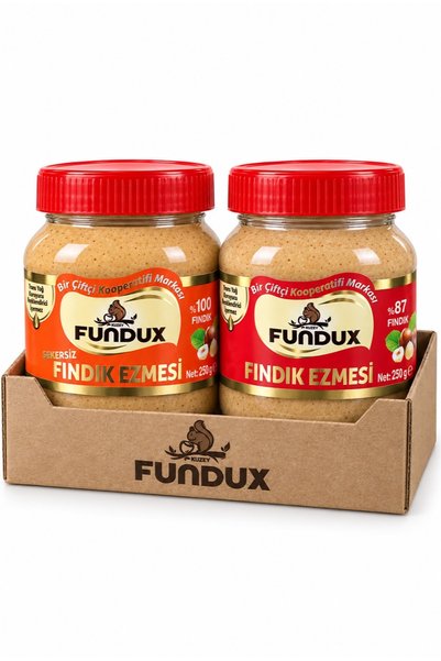 FUNDUX Fındık Ezmesi Şekersiz Fındık Ezmesi Sürülebilir Kahvaltılık Atıştırma...