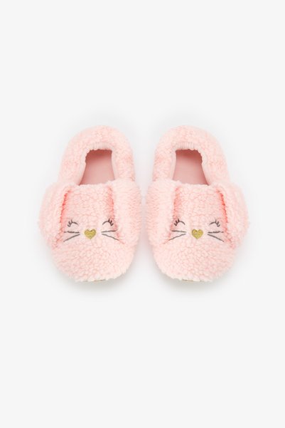 Penti Açık Pembe Sleepy Bunny Tavşan Desenli Patik