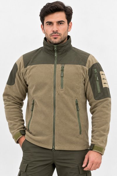 Ö ÖZMERT ASKERİ MALZEME Outdoor Polar Mont Softshell Su Geçirmez Omuz Kısım Haki