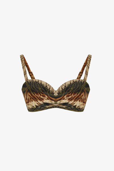 Penti Cesira Lotus Zebra Desenli Simli Bikini Üstü