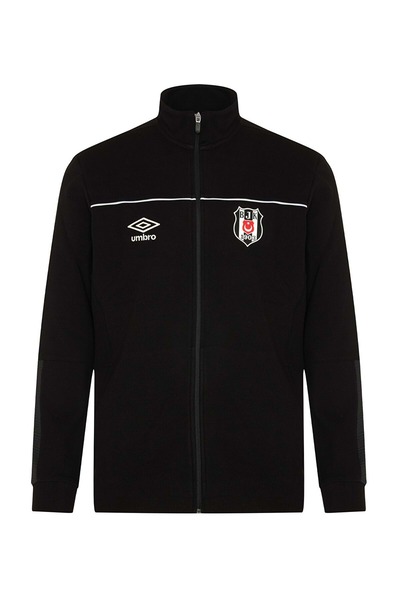 Beşiktaş S.K. Bjk Umbro 25/26 Men's Zippered Sweatshirt Black