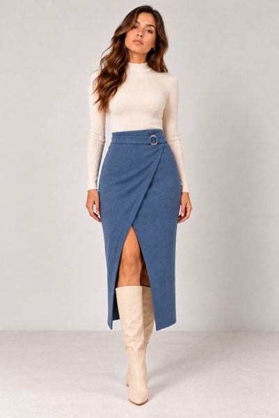 Cherry Lane Women's Shardonlu Reported Camisole Ring Detailed Pencil Skirt
