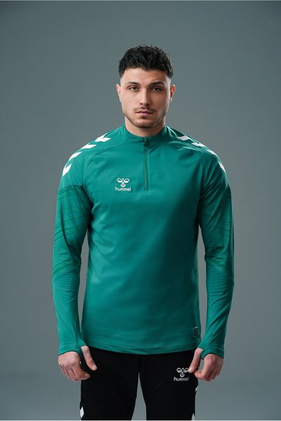 hummel Line Training Tracksuit Top Green