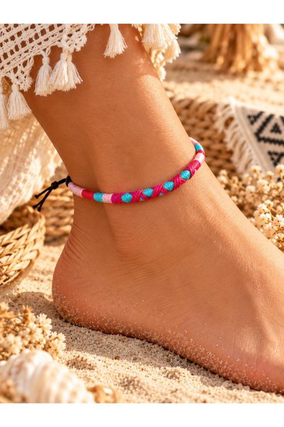 Klotho Design Multicolored Knitted Anklet