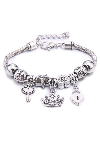 Choice14 B3283-crown 2025 New Charm Bracelet & Bangles Jewelry white butterfl...