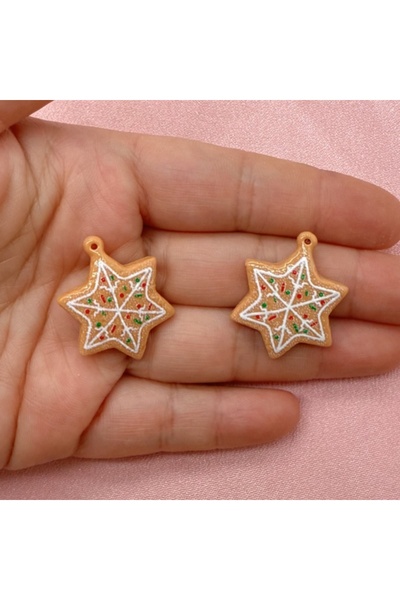 Choice 5 20pcs resin Christmas pendants, DIY jewelry making earrings, necklac...