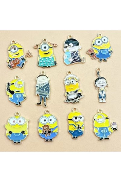Choice12 BROWN 10pcs Cartoon Anime Charms for Jewelry Making Enamel Earring P...