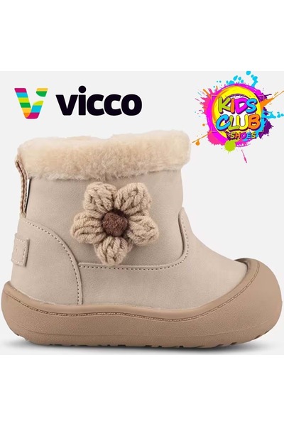 Vicco Cizme de iarnă pentru copii, ortopedice, cu talpă din cauciuc și blană,...