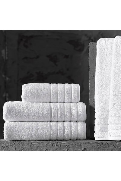 Ralex Prosop baie de corp 70x140 cm Bumbac 100% Bordură Linii 550 grame/mp Alb