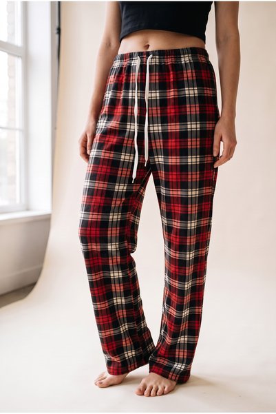 Yediler Tekstil Kadın Rahat Kalıp Likralı Süet Pijama Altı