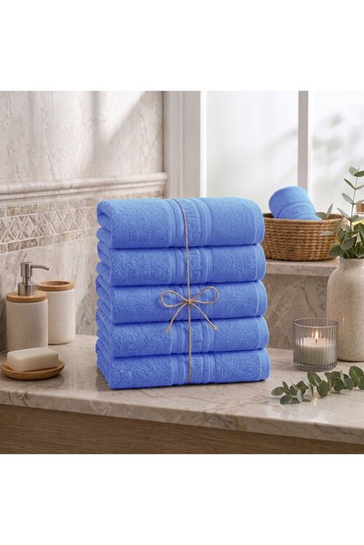 Ralex Pachet 5 prosoape de baie 70x140 cm, Bumbac 100%, Greek Border, 500 gra...