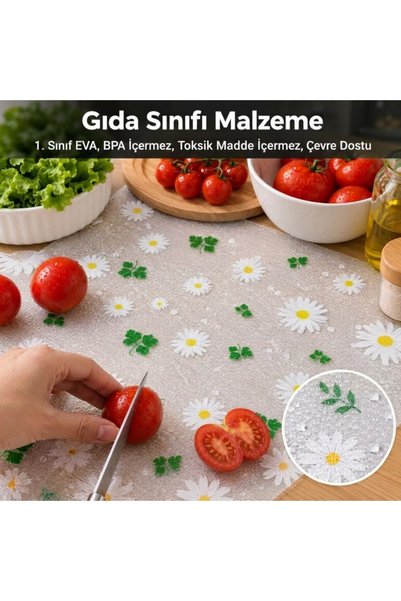 Blue Home Rolă de căptușeală anti-alunecare pentru rafturi, cu design cu frunze de margaretă galbenă - Covoraș pentru sertare pentru bucătărie, frigider și dulapuri.