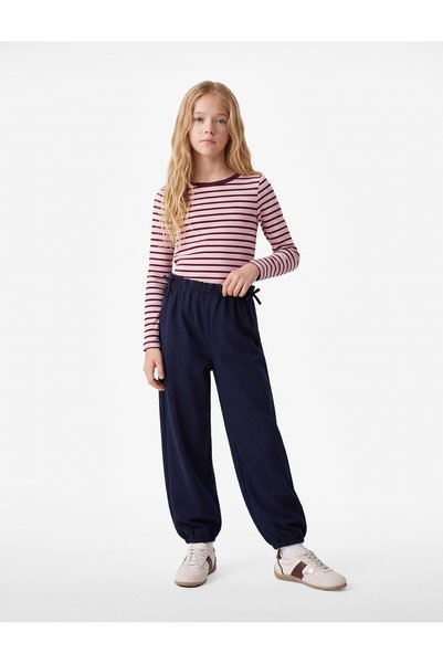 Koton Balon Form Trousers with Bow and Elastic Waist, Loose Fit