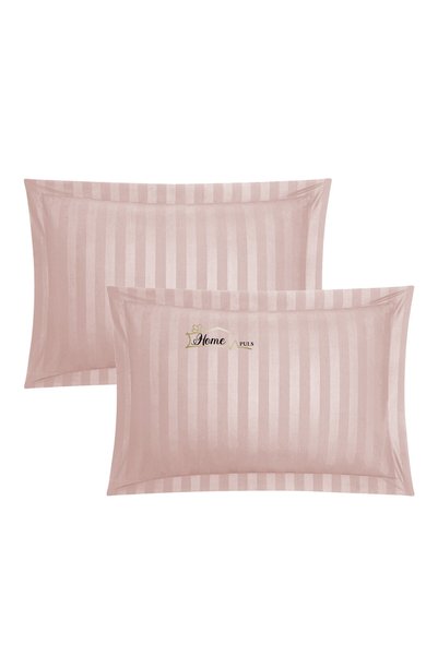 HomePuls Set 2 Fețe de pernă 50x70 cm Damasc Bumbac 100% dunga 1 cm și tiv cu...