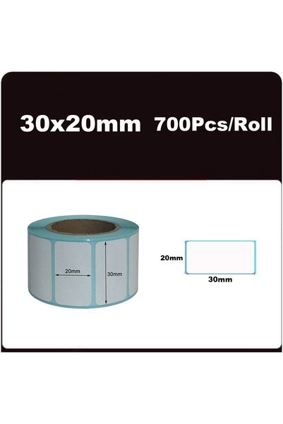 Choice6 1Roll-30x20mm Thermal Labels 20/30/40/50 White Blank Thermal Printer ...