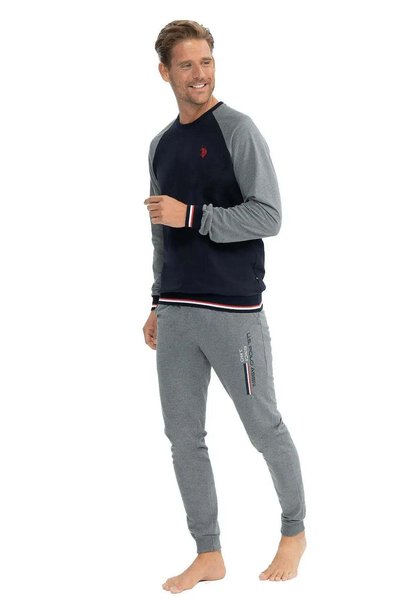 U.S. Polo Assn. يو إس بولو أسن. 18812 ملابس منزلية مريحة للرجال بأكمام طويلة ...