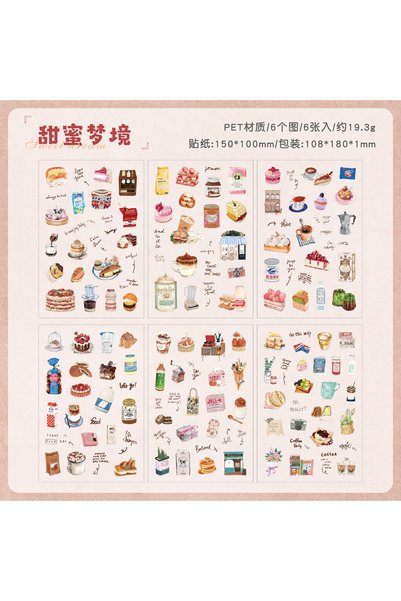 Choice5 F TIANZI 6 sheets Cute Magazine Scrapbooking Stickers Book DIY Junk J...