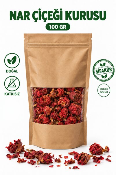 ŞİFAKÜR BİTKİSEL SAĞLIK ÜRÜNLERİ Nar Çiçeği Kurusu 100 g