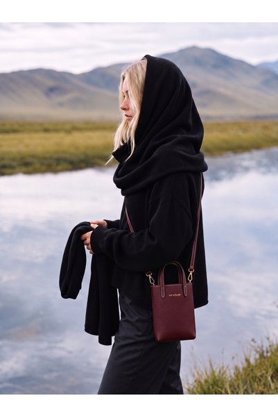 HIFATELIER Hif’Atelier Women's Shoulder Bag Crossbody Phone Bag Claret Red