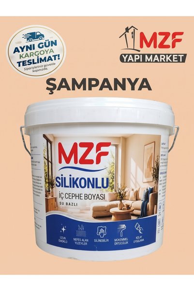 MZF Silikonlu Silinebilir Su Bazlı İç Cephe DUVAR Boyası KOKUSUZ - ŞAMPANYA