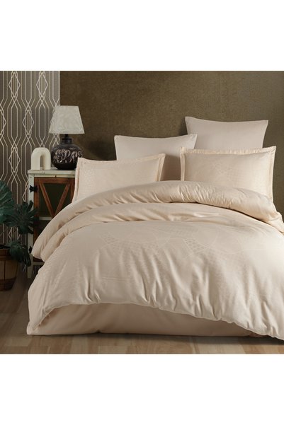 Clasy Lenjerie pat dublu Jacquard 100% Bumbac 6 piese, cearșaf pat 240x260 cm...