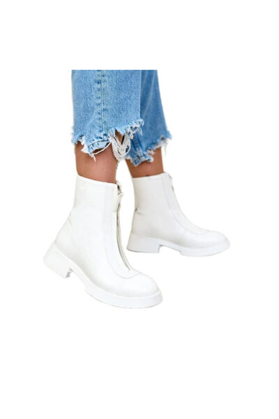 OEM Ghete Ideal Shoes P746, culoare albă,