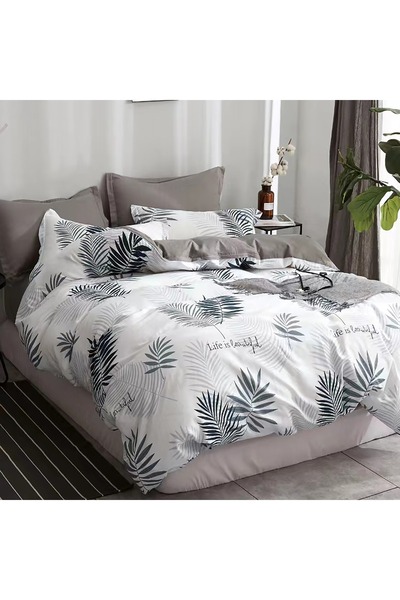 Ralex Lenjerie pat dublu extra large Percale imprimat Bumbac 100%, 6 piese, c...